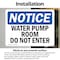 Signmission Water Pump Room Do Not Enter OSHA Notice Sign, Vinyl Decal, 10in W x 7in L, 2PK OS-2PACK-NS-D-710-L-18981 - alternate 3